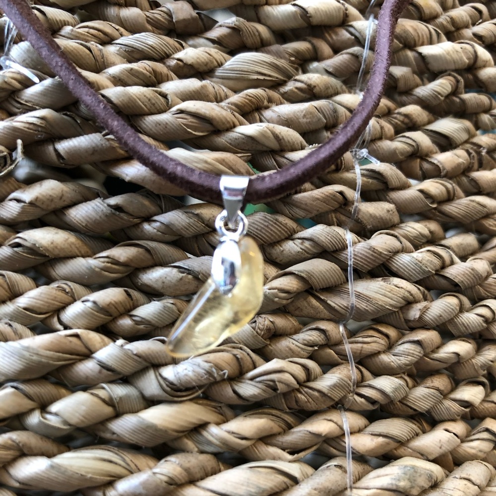 Natural citrine choker